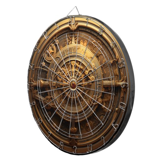 Steampunk Celestial Dartboard Dartscheibe (Vorderseite rechts)