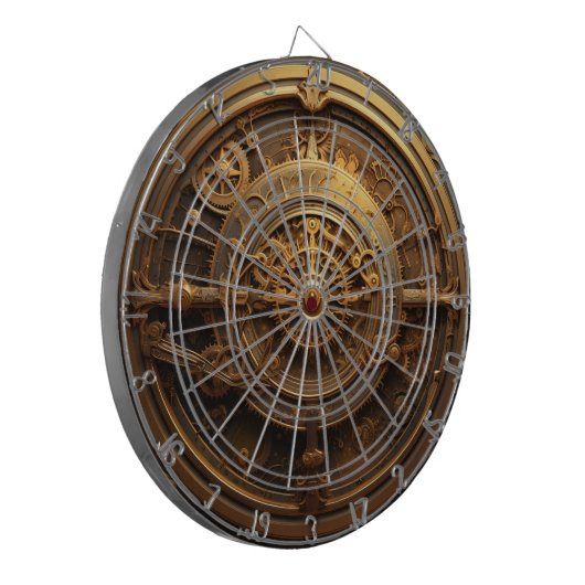 Steampunk Celestial Dartboard Dartscheibe (Vorderseite Links)