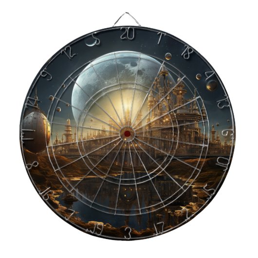 Steampunk Celestial Dartboard Dartscheibe (vorne)