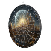 Steampunk Celestial Dartboard Dartscheibe (Vorderseite rechts)