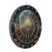 Steampunk Celestial Dartboard Dartscheibe (Vorderseite Links)