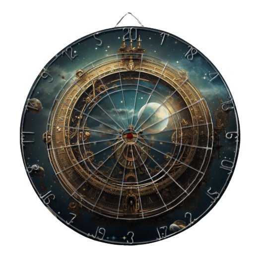 Steampunk Celestial Dartboard Dartscheibe (vorne)