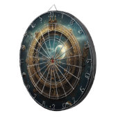 Steampunk Celestial Dartboard Dartscheibe (Vorderseite rechts)