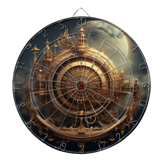 Steampunk Celestial Dartboard Dartscheibe (vorne)