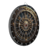 Steampunk Celestial Dartboard Dartscheibe (Vorderseite Links)