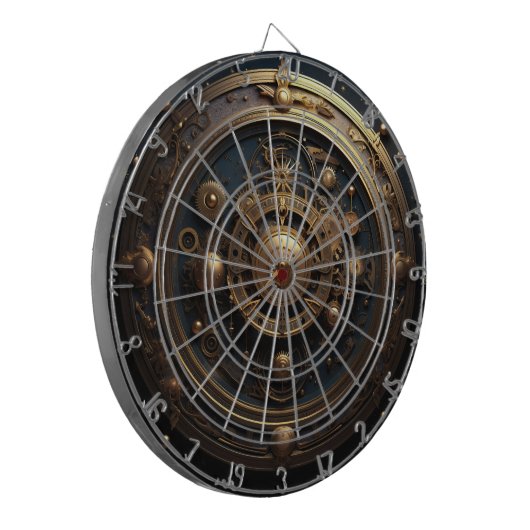 Steampunk Celestial Dartboard Dartscheibe (Vorderseite Links)