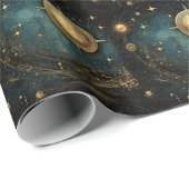 Steampunk Celestial Wrapping Paper Geschenkpapier (Rolleneckpunkt)