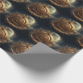 Steampunk Celestial Wrapping Paper Geschenkpapier (Ecke)