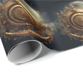 Steampunk Celestial Wrapping Paper Geschenkpapier (Rolleneckpunkt)