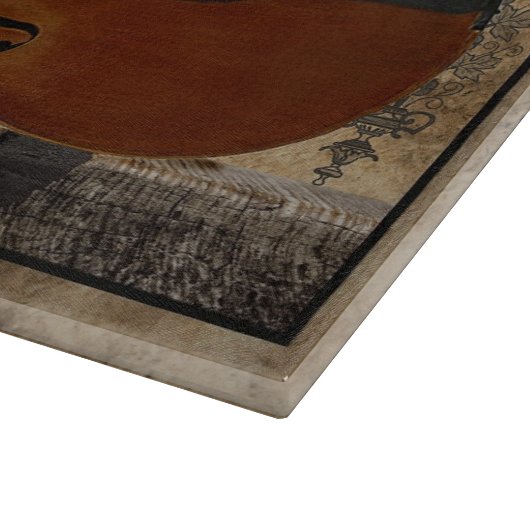 Steampunk Cello Schneidebrett (Ecke)