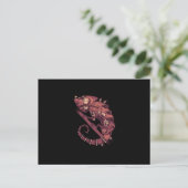 Steampunk Chamaleon Postkarte (Stehend Vorderseite)