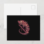 Steampunk Chamaleon Postkarte (Vorne/Hinten)