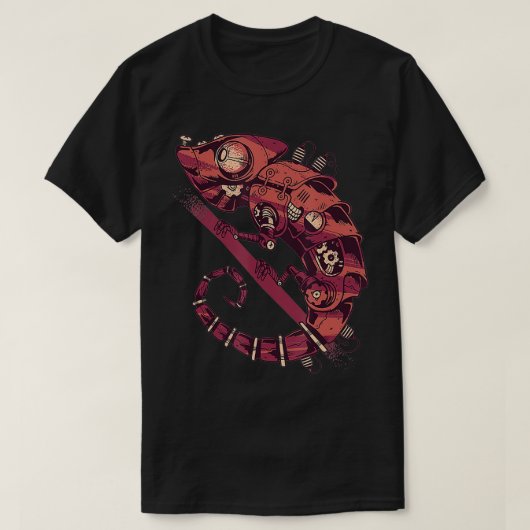 Steampunk chameleon  Gothic tees (Design vorne)