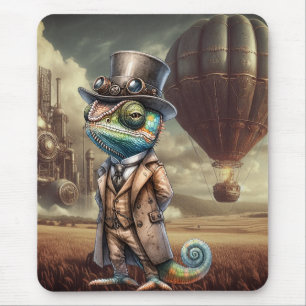 Steampunk Chameleon Mousepad