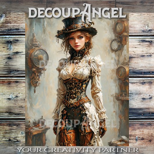 Steampunk Charme #3 Decoupage - Seidenpapier