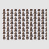 Steampunk Chat Kitten roter Hut Seidenpapier (Vorderseite)