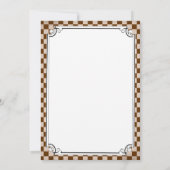 Steampunk-Checkboard Hochzeitsempfang Einladung (Rückseite)