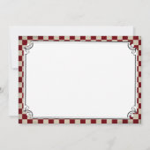 Steampunk-Checkerboard Hochzeit Speichern Sie die Save The Date (Rückseite)