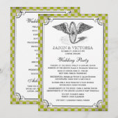 Steampunk-Checkerboard Hochzeitsprogramme Programm (Vorne/Hinten)