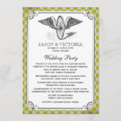 Steampunk-Checkerboard Hochzeitsprogramme Programm (Vorderseite)
