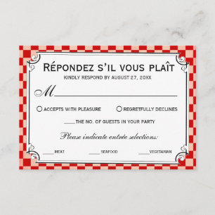 Steampunk-Checkerboard-Hochzeitungs-RSVP-Karten RSVP Karte