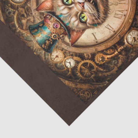 Steampunk Cheshire Cat - Alice im Wunderland Seidenpapier (Ausschnitt)