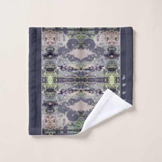 Steampunk&Chic Decay Schriftart Badhandtuch Set (Waschlappen)