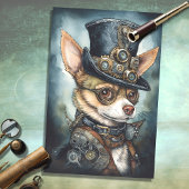 Steampunk Chihuahua 1 Dekoupage Paper Seidenpapier
