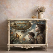 Steampunk Children Airship Seidenpapier