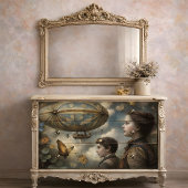 Steampunk Children Airship Seidenpapier