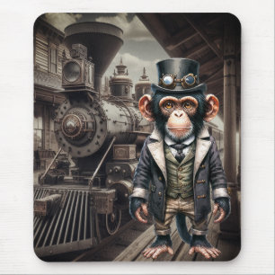 Steampunk Chimpanzee Mousepad