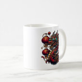Steampunk Chinese New Year Dragon Kaffeetasse (VorderseiteRechts)