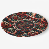 Steampunk Chinese New Year Dragon Pappteller (Schrägansicht)