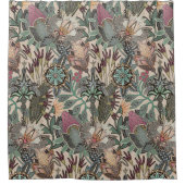 Steampunk Chintz Beige Duschvorhang (Vorderseite)