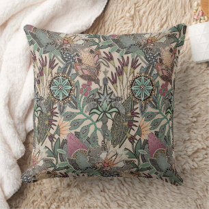 Steampunk Chintz Beige Kissen