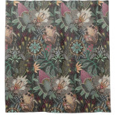 Steampunk-Chintz grau Duschvorhang (Vorderseite)