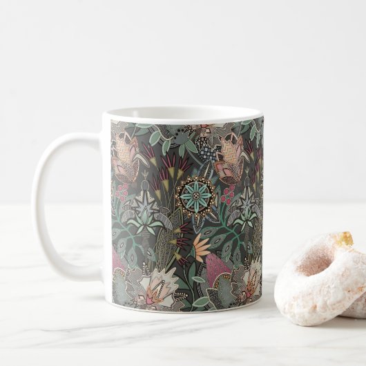 Steampunk-Chintz grau Kaffeetasse (Mit Donut)