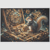 Steampunk Chipmunk Mechanischer Dream Decoupage Seidenpapier (Vorderseite)