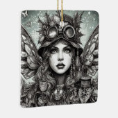 Steampunk Christmas Angel Keramikornament (Rechts)