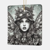 Steampunk Christmas Angel Keramikornament (Links)