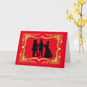 Steampunk Christmas Card Karte (Gelbe Blume)