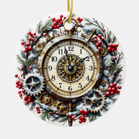 Steampunk Christmas Clock - Victorian Ornament (Vorne)
