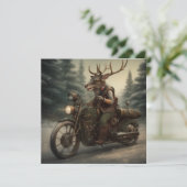 Steampunk Christmas Feiertagskarte (Stehend Vorderseite)