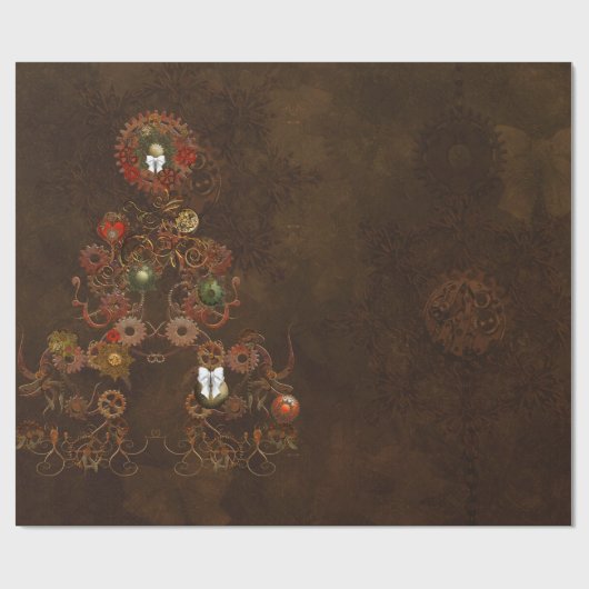 Steampunk Christmas Geschenkpapier (Flach)