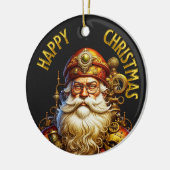 Steampunk Christmas Santa Keramik Ornament (Links)
