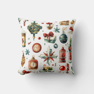 Steampunk Christmas Throw Kissen