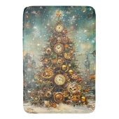 Steampunk Christmas Tree Bath Mat Badematte (Vorderseite Vertikal)