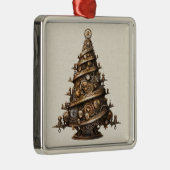 Steampunk Christmas Tree Ornament Aus Metall (Rechts)