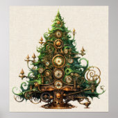 Steampunk Christmas Tree Poster (Vorne)