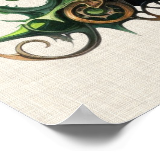 Steampunk Christmas Tree Poster (Ecke)